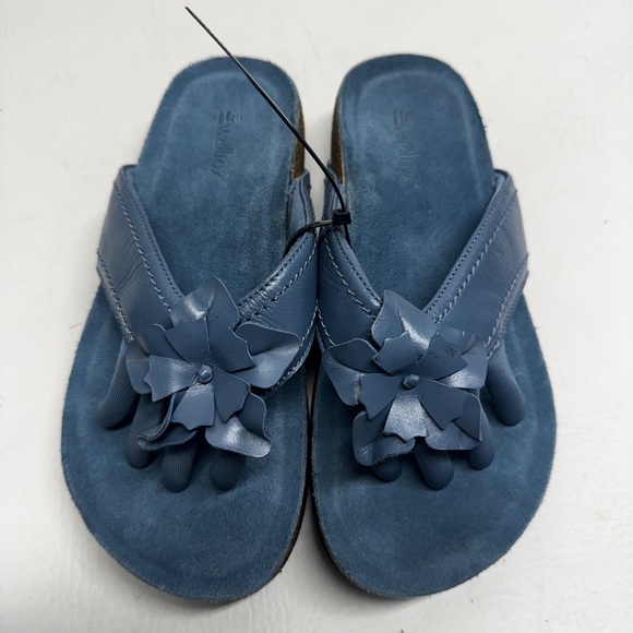 Wellrox leather upper Stylish Blue Sandals for Women size 7 - Picture 3 of 7